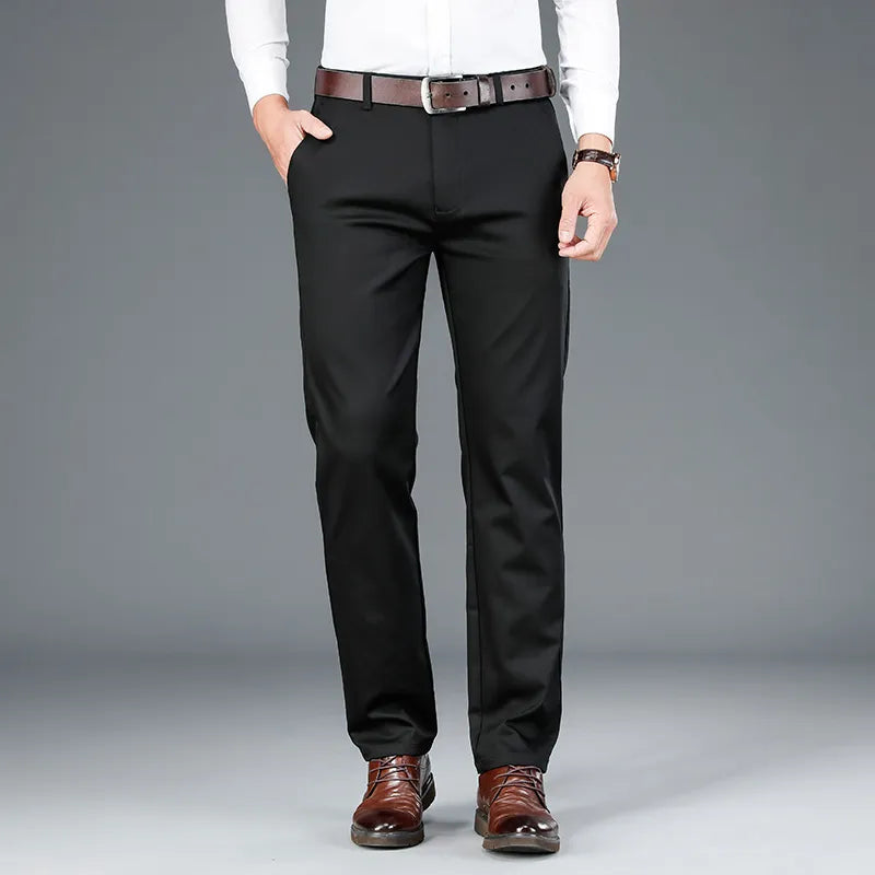 pantalon homme casual chic, pantalon homme habillé, pantalon homme confortable, pantalon homme léger, pantalon homme coton polyester