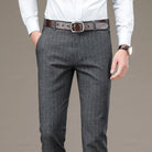 pantalon homme rayé, pantalon habillé élégant, pantalon homme style anglais, pantalon de costume rayé, pantalon homme formel