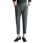 pantalon tailleur rayé, pantalon homme élégant, pantalon de costume rayé, pantalon homme professionnel, pantalon homme léger