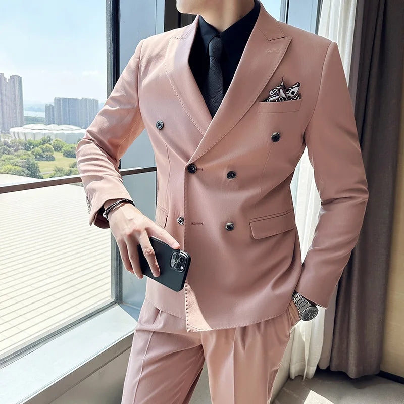Costume Homme Croisé Slim, Costume Homme Croisé Moderne, Costume Homme Slim Fit, Costume Maximus, costume 3 Pièces, costume slim fit, Costume Homme, Costume Homme Complet, Costume Homme Croisé Fashion Slim Maximus