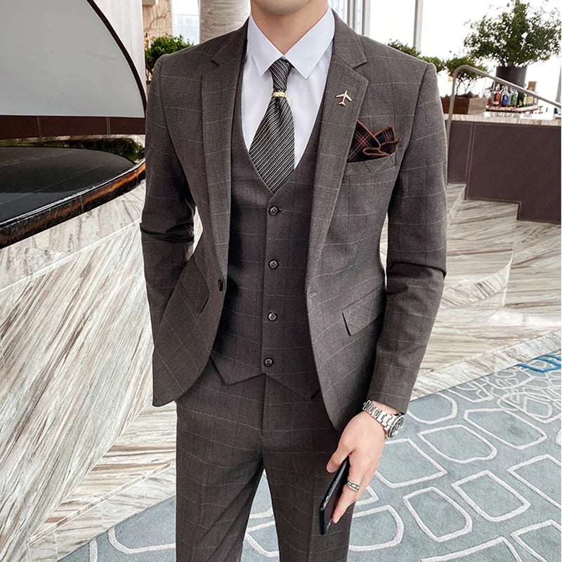 Costume Homme, Costume Homme Complet, Costume Homme Classique, Costume Homme Carreaux, Costume Carreaux, Costume