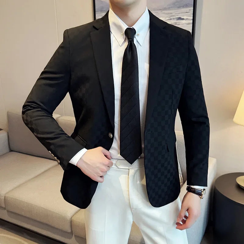 Veste homme à carreaux, Blazer chic décontracté homme, Veste élégante Maximus homme, Blazer formel homme, Mode masculine moderne










