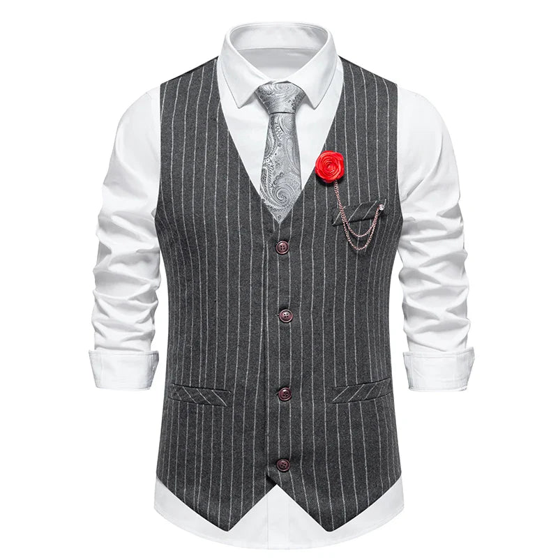 gilet homme rayures craie, gilet homme rétro, gilet homme vintage, gilet homme élégant, veste sans manches homme