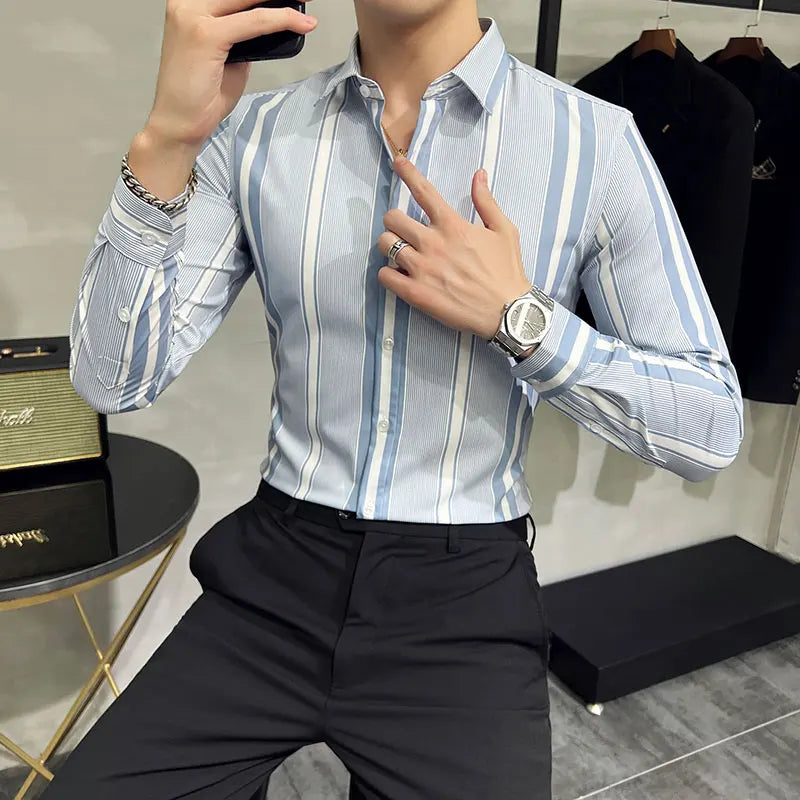 Chemise Habillée Homme, Chemise Rayée Homme, Chemise Habillée, Chemise Homme, Chemise à Rayures Homme, Chemise à Rayures, Chemise