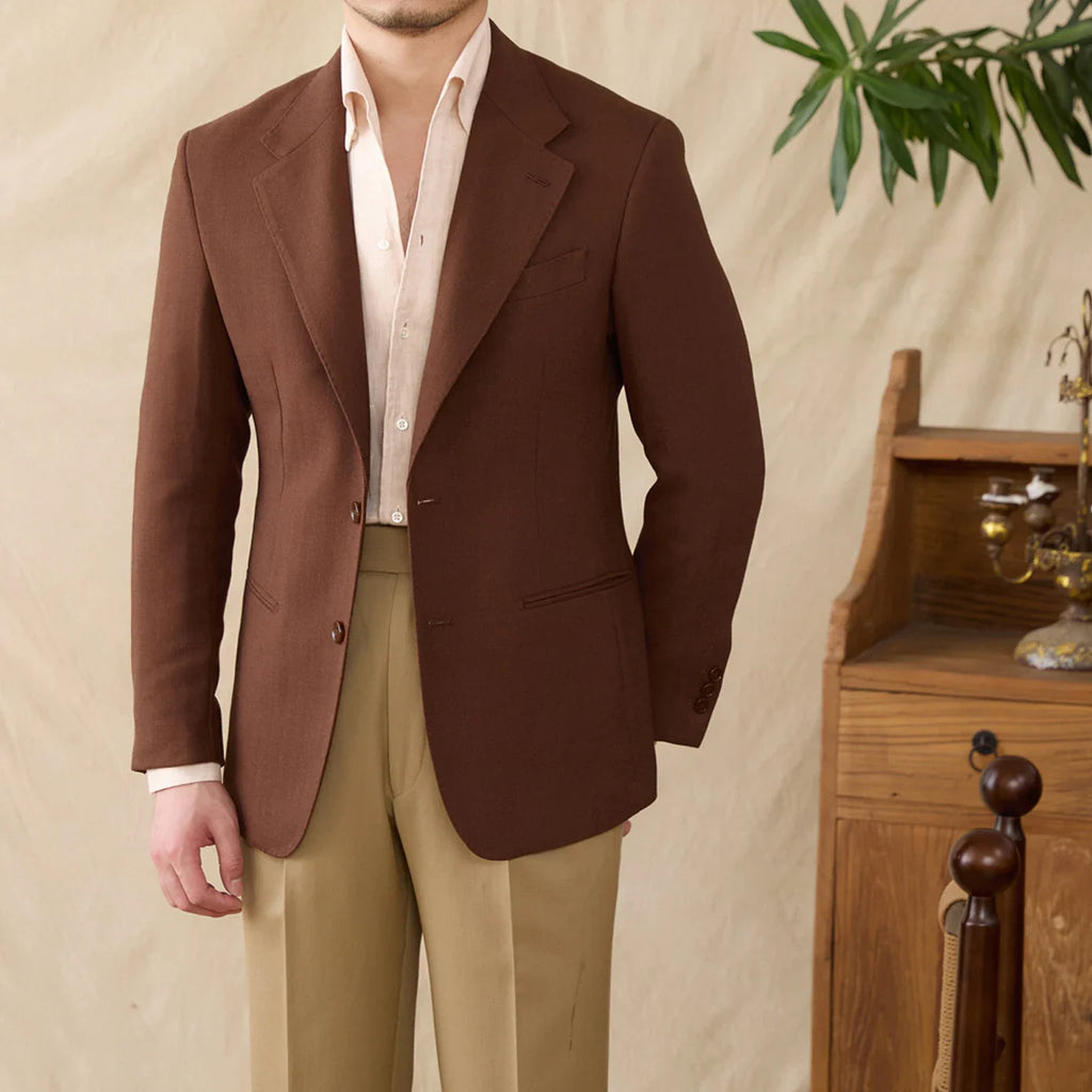 blazer homme en lin slim, blazer beige homme, blazer chic homme, blazer mariage, blazer casual chic