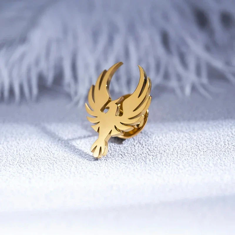 broche homme, broche phénix, accessoire costume élégant, broche unique, bijou homme formel