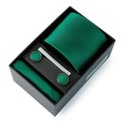 coffret cravate unie, cravate en soie et polyester, accessoire homme élégant, boutons de manchette de luxe, coffret cadeau pour homme