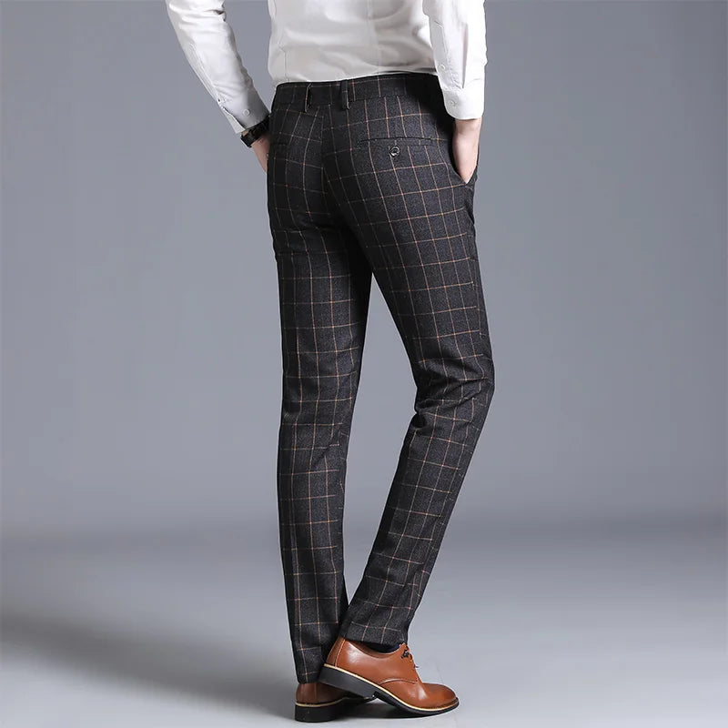 Calça Social Masculina Alfaiataria Xadrez Maximus