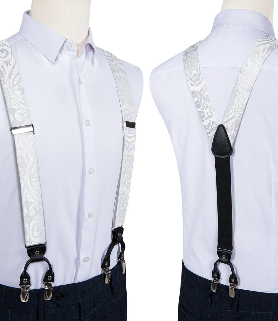 bretelles homme imprimées, ensemble luxe homme, accessoire homme élégant, bretelles soie, coffret cadeau homme