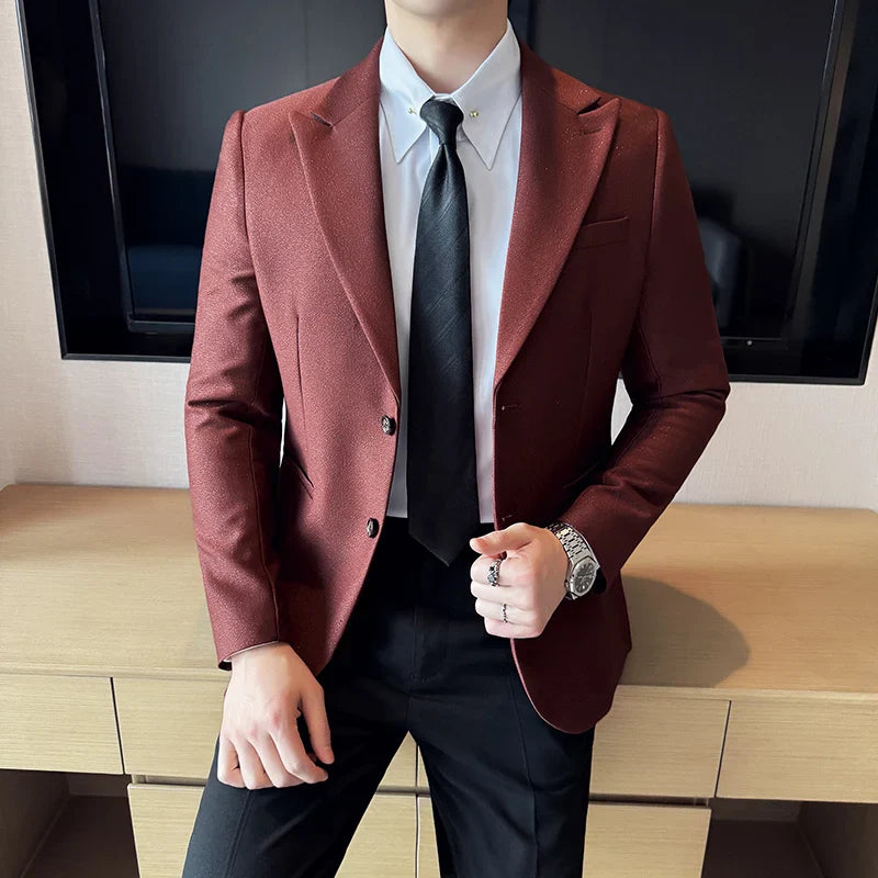 Blazer ajusté pour homme, Blazer homme coupe slim, Blazer homme Maximus, blazer homme, blazer à revers pointu
