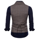 gilet homme croisé, gilet homme carreaux, gilet homme slim, gilet homme à revers, veste sans manches homme