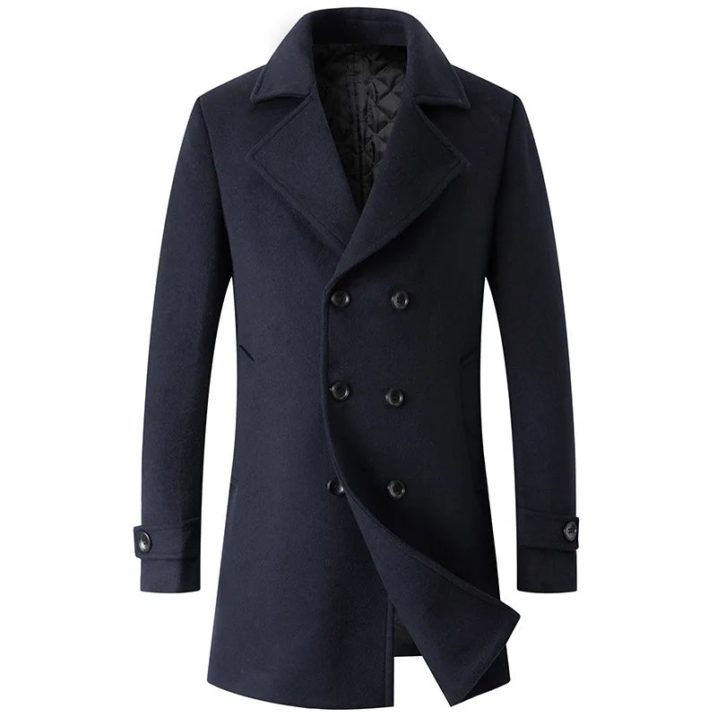 Manteau homme croisé lisse, Long manteau homme, Long manteau homme, Manteau homme, Manteau homme, Modèle de thème







