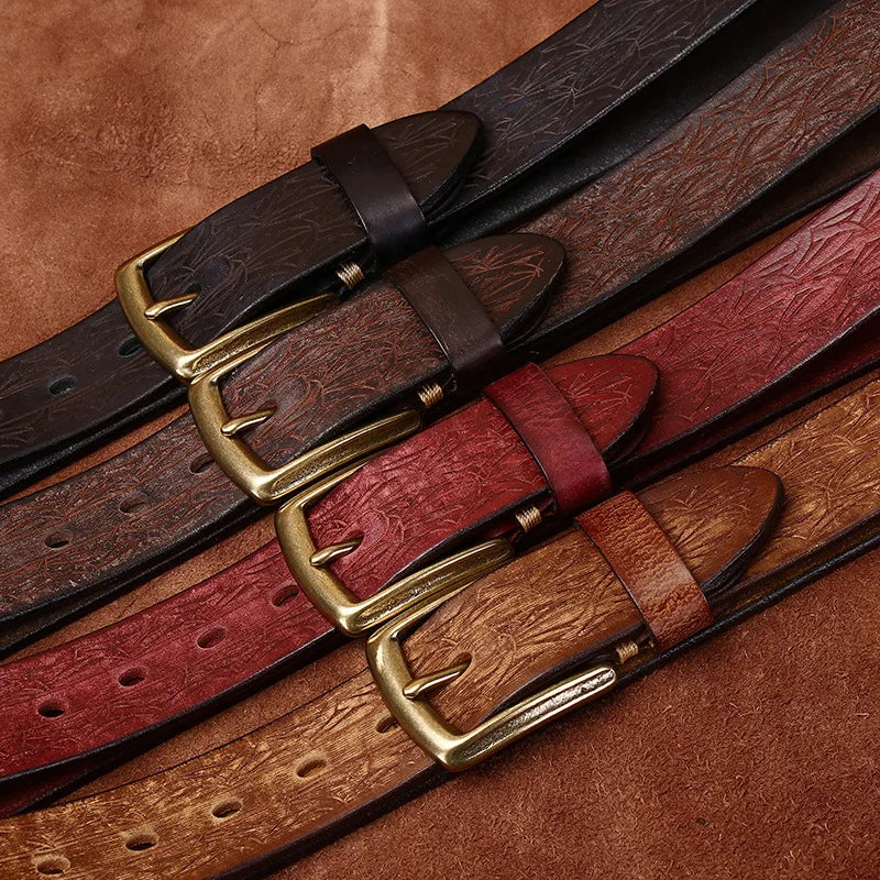 ceinture homme cuir gravé, ceinture vintage, accessoire homme élégant, ceinture artisanale, boucle en cuivre