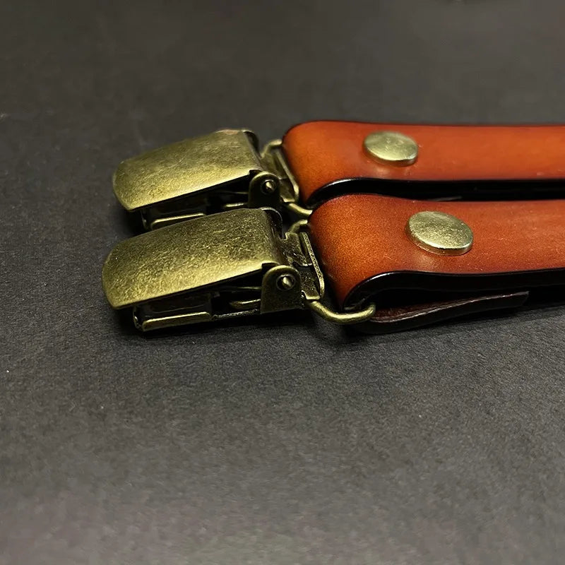 bretelles homme cuir, bretelles vintage, accessoire homme élégant, bretelles cuir véritable, bretelles classiques