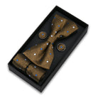 coffret cravate nœud papillon, nœud papillon imprimé, accessoire homme élégant, coffret cadeau masculin, ensemble cravate sophistiqué