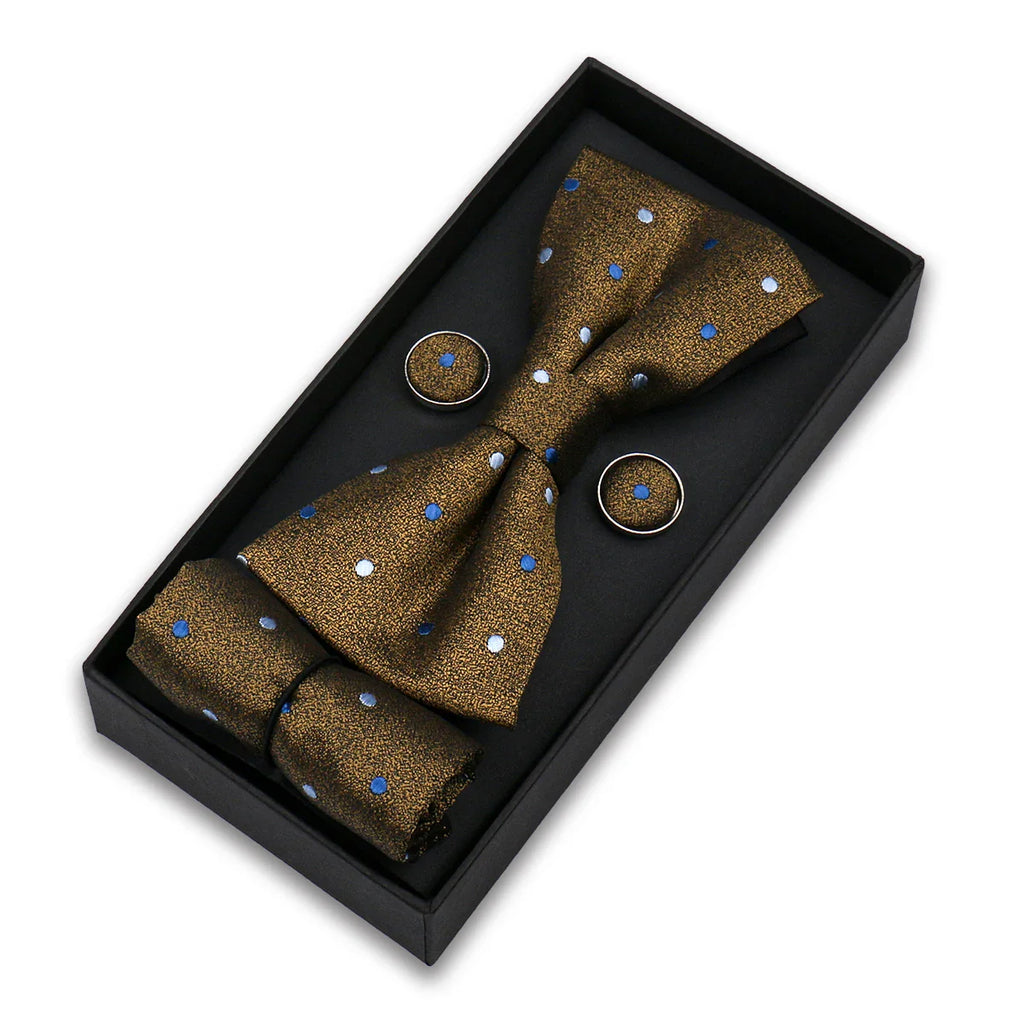 coffret cravate nœud papillon, nœud papillon imprimé, accessoire homme élégant, coffret cadeau masculin, ensemble cravate sophistiqué