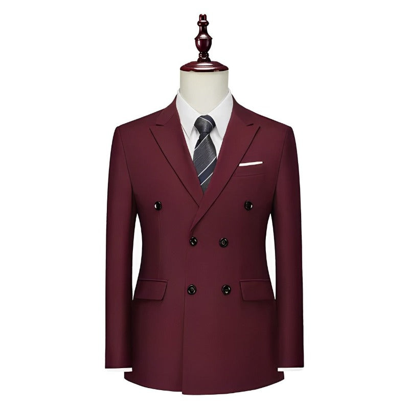 veste, Veste croisée homme élégante, Vêtement formel haut de gamme homme, Veste homme style sophistiqué, Veste de costume coupe slim homme





