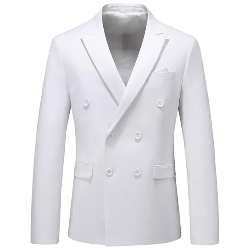 veste homme croisée, veste homme monochrome, veste homme formelle, veste homme polyviscose, blazer homme élégant







