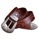 ceinture homme style western, ceinture en cuir de vache, boucle imposante, accessoire homme rustique, ceinture gravée