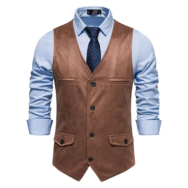 gilet homme vintage, gilet homme rétro, gilet homme élégant, veste sans manches vintage, gilet homme 4 poches








