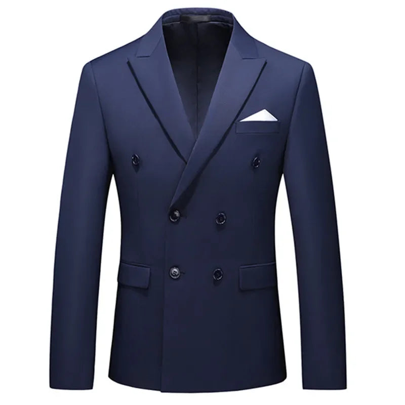 veste homme croisée, veste homme monochrome, veste homme formelle, veste homme polyviscose, blazer homme élégant







