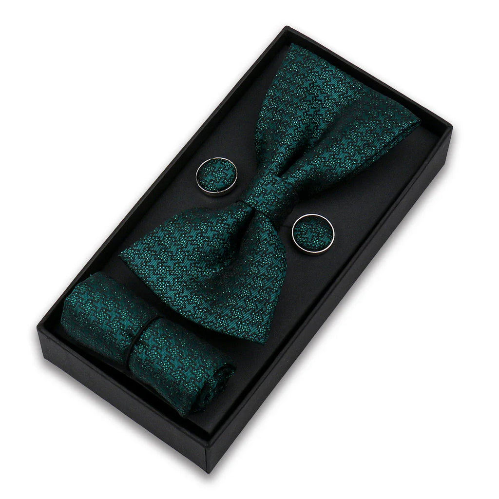 coffret cravate nœud papillon, nœud papillon imprimé, accessoire homme élégant, coffret cadeau masculin, ensemble cravate sophistiqué