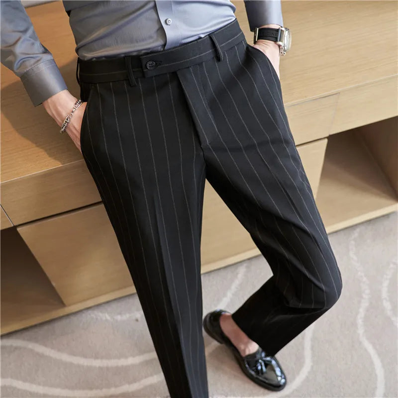 Calça Social Masculina, Calça Alfaiataria Masculina, Calça Alfaiataria Risca de Giz