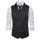 gilet homme rayé, gilet homme croisé, gilet homme slim, gilet homme élégant, veste sans manches rayée