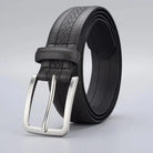 ceinture homme, ceinture en cuir tressé, accessoire homme casual, ceinture élégante, ceinture boucle métal