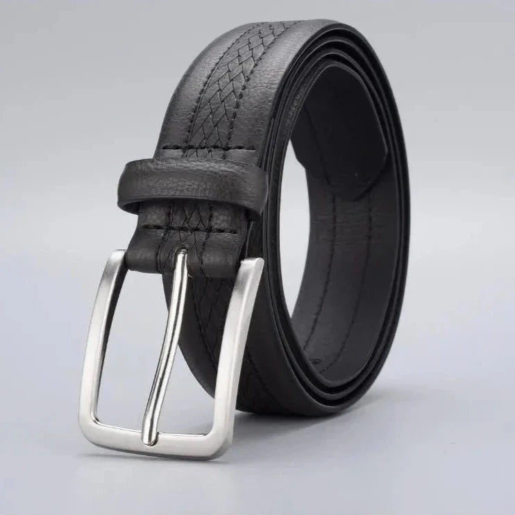 ceinture homme, ceinture en cuir tressé, accessoire homme casual, ceinture élégante, ceinture boucle métal