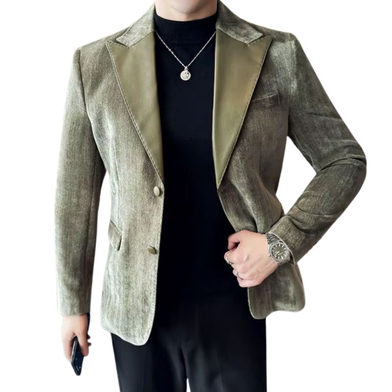 veste homme effet daim, veste homme élégante, veste homme casual chic, veste homme à revers pointe, blazer homme