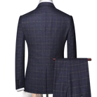 costume homme marine, costume à carreaux, costume slim fit, costume élégant homme, costume trois pièces