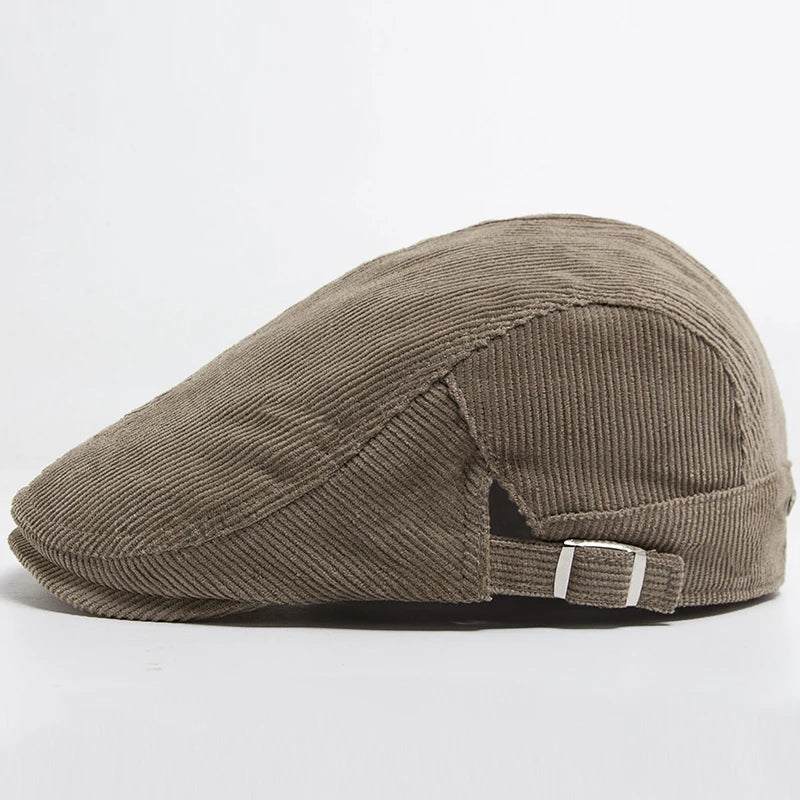 béret homme côtelé, béret en coton et polyester, béret élégant homme, accessoire masculin contemporain, béret ajustable