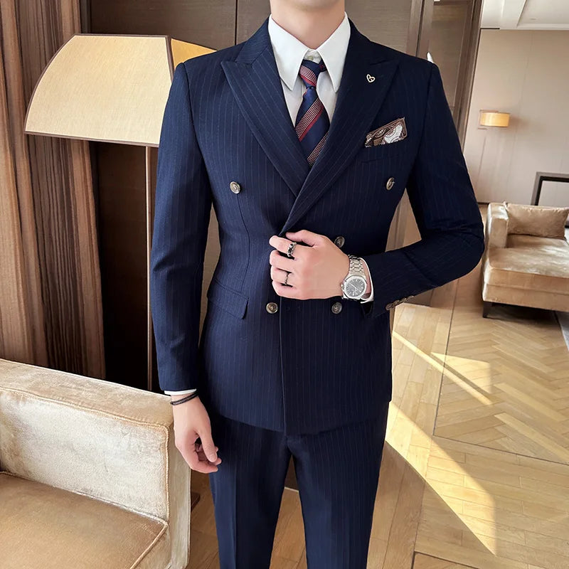 Costume Homme Slim Fit, Costume Homme Moderne, Costume Homme Rayé, Costume Homme Complet, Costume Homme