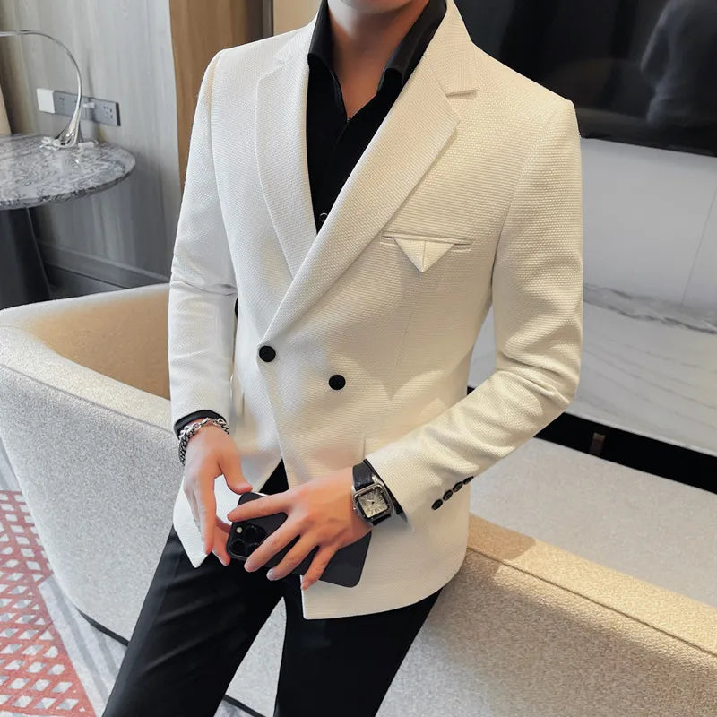 veste homme croisée, veste homme un bouton, veste luxe homme, veste homme hiver, blazer homme élégant