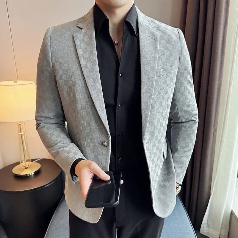 Veste homme à carreaux, Blazer chic décontracté homme, Veste élégante Maximus homme, Blazer formel homme, Mode masculine moderne









