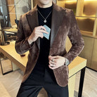 veste homme effet daim, veste homme élégante, veste homme casual chic, veste homme à revers pointe, blazer homme