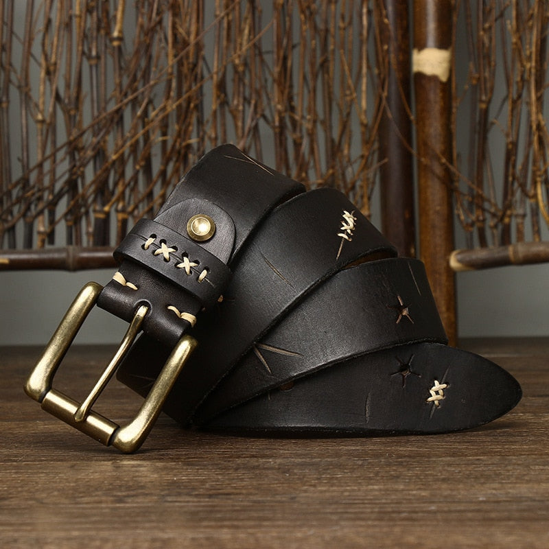 ceinture homme cuir vintage, ceinture cuir véritable, ceinture classique homme, accessoire homme élégant, ceinture robuste