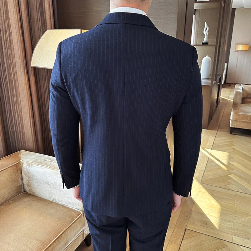 Costume Homme Slim Fit, Costume Homme Moderne, Costume Homme Rayé, Costume Homme Complet, Costume Homme