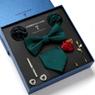 coffret cravate homme, ensemble accessoires masculins, coffret cadeau gentleman, cravate élégante, boutons de manchette