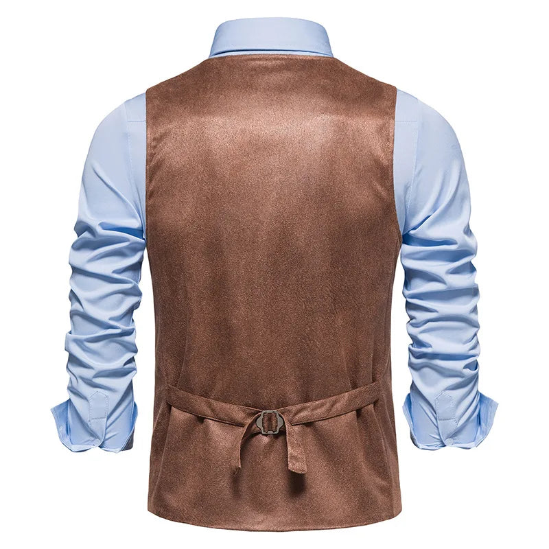 gilet homme vintage, gilet homme rétro, gilet homme élégant, veste sans manches vintage, gilet homme 4 poches








