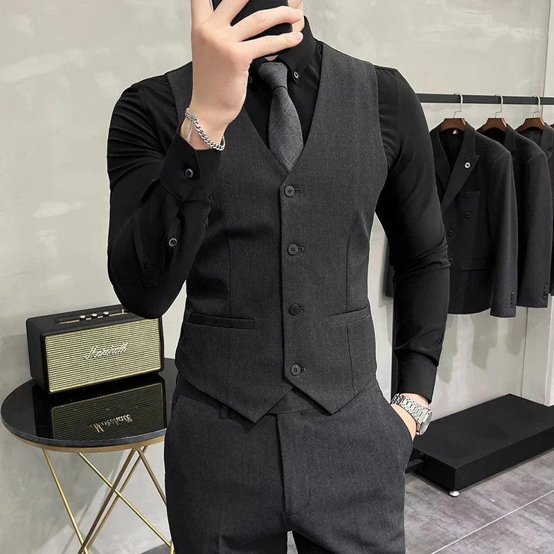 gilet homme uni, gilet homme slim, gilet homme formel, gilet homme élégant, veste sans manches homme