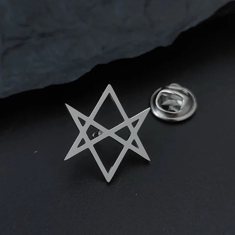 broche homme, broche étoile, accessoire costume, broche élégante, bijou homme argenté