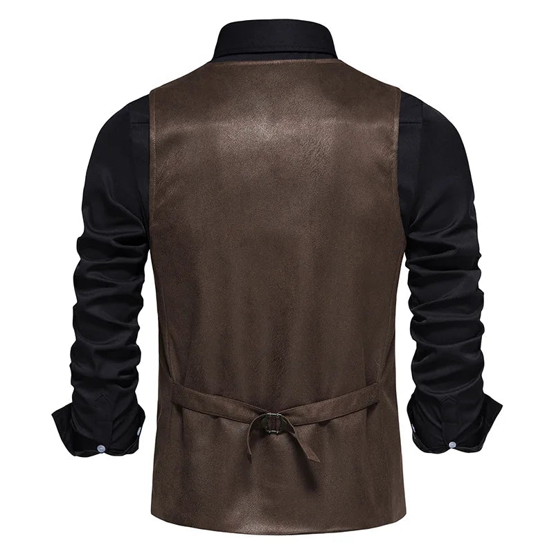 gilet homme vintage, gilet homme rétro, gilet homme élégant, veste sans manches vintage, gilet homme 4 poches








