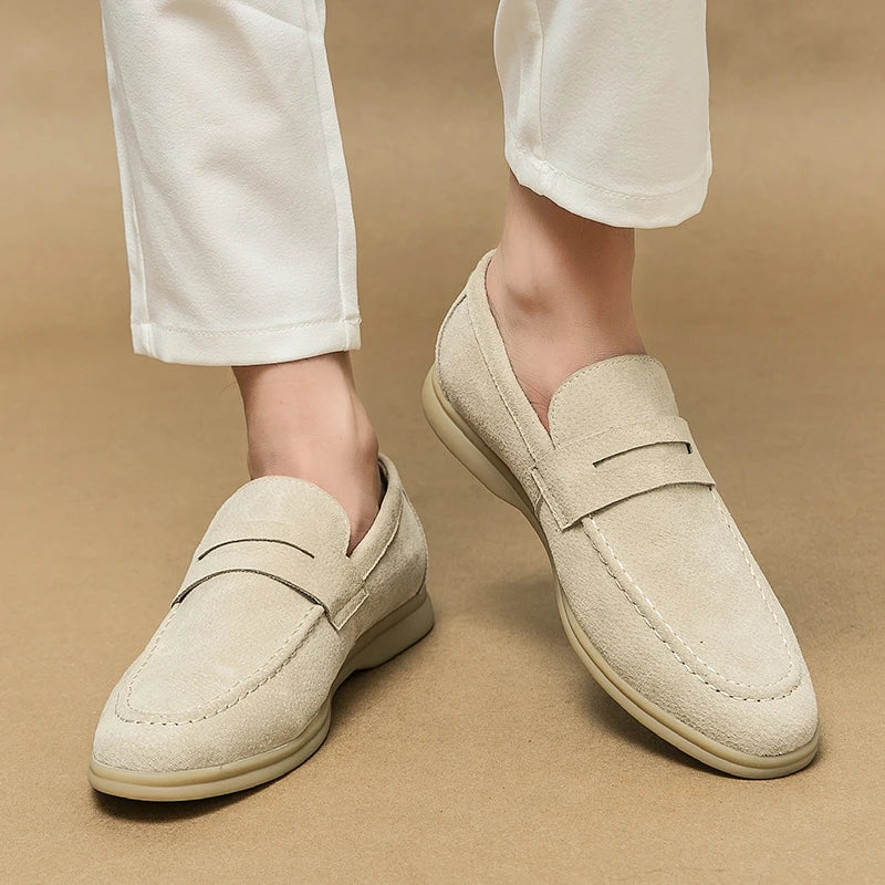 mocassin homme daim, chaussure homme élégante, mocassin style daim, mocassin confortable homme, mocassin casual