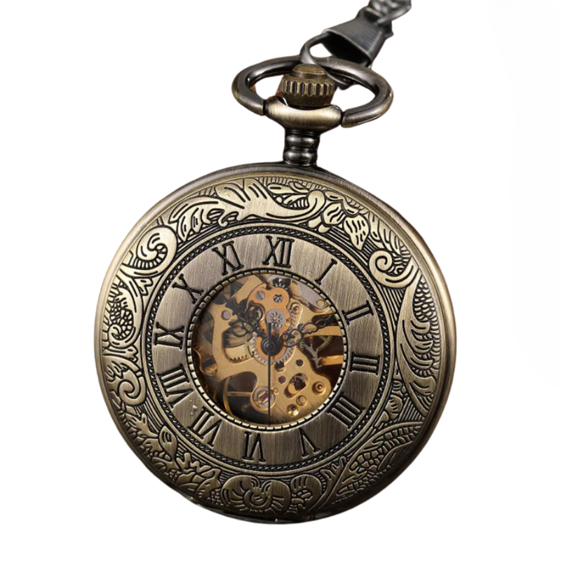 Montre de Poche Vintage, Montre de Poche Rétro, Montre de Poche Argentée, Montre de Poche Mécanique Rétro Maximus, Montre de Poche Mécanique Classique, Montre de Poche London Vintage Maximus, Montre de Poche Squelette, Montre de Poche Automatique, Montre de Poche Ancienne, Montre de Poche