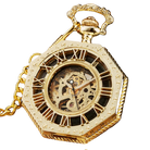 Montre pour homme, Montre luxueuse, Montre de luxe, Montre de poche vintage, Montre de poche argentée, Montre de poche mécanique classique, Montre de poche hexagonale