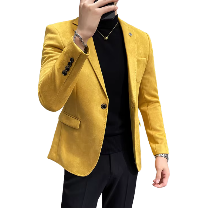 veste homme velours, veste homme style anglais, veste homme élégante, veste homme bouton unique, blazer homme toutes saisons