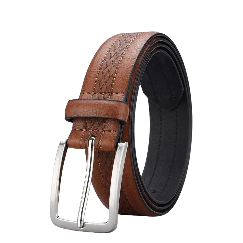 ceinture homme, ceinture en cuir tressé, accessoire homme casual, ceinture élégante, ceinture boucle métal