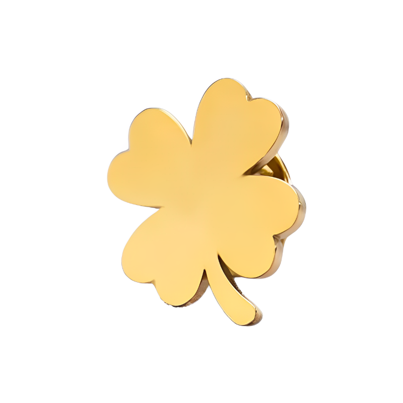 broche homme, broche trèfle, accessoire costume, broche élégante, broche porte-bonheur